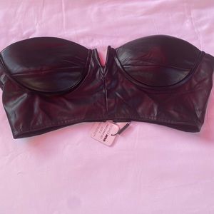 Fashion Nova faux leather brandeaus